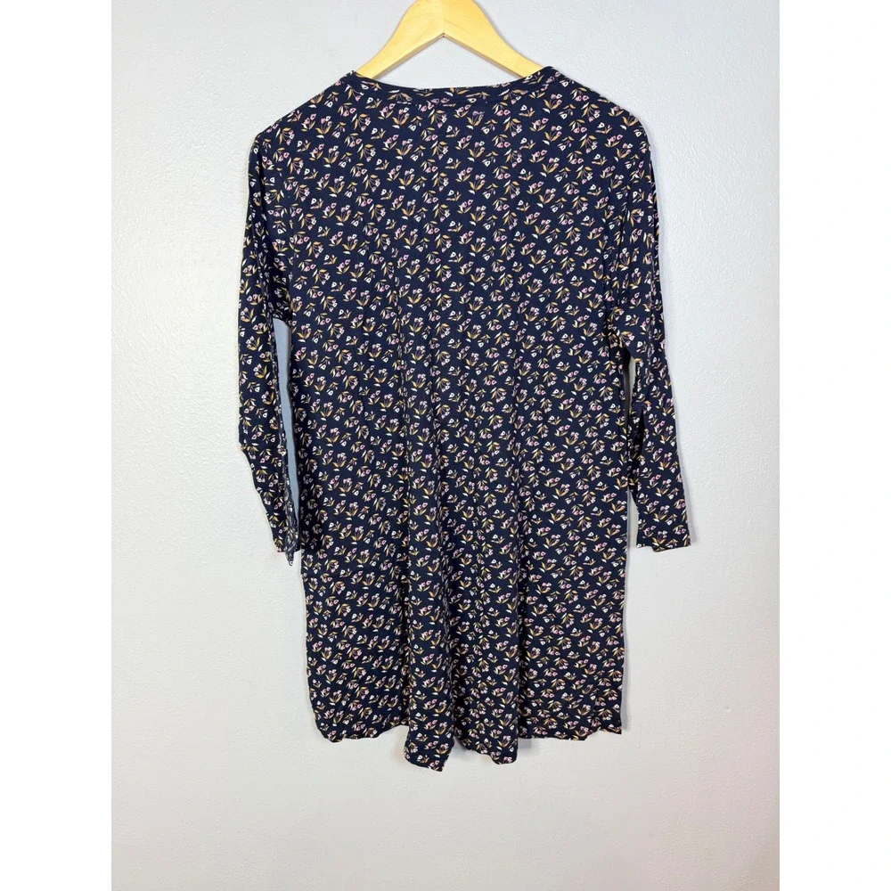 THE GREAT. The Henley Sleep Romper Navy Apron Floral‎ Size 1 Small NWT